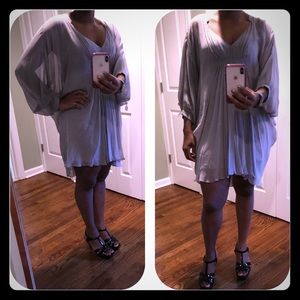 DVF Gray draped dress